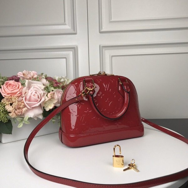 Billig Louis Vuitton Alma BB Epi Leder M91606 Rot Luxus Replica