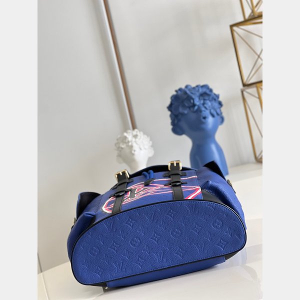 Gefälschte Louis Vuitton M21140 Backpacks Replik Blue Sales Online