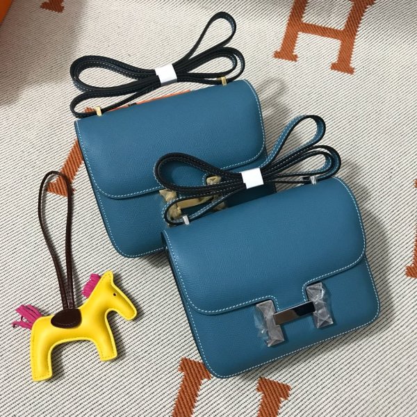 Fake Hermes Constance Elan Bag In Celeste Epsom Leather Replica